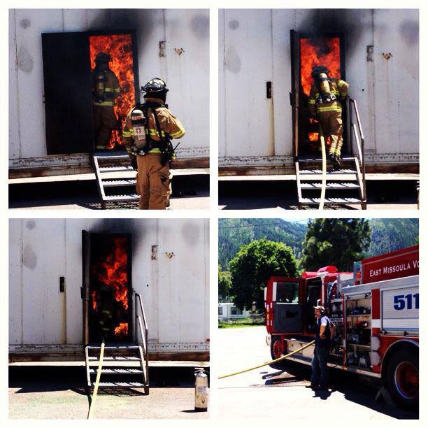 Four perspectives of the same fire